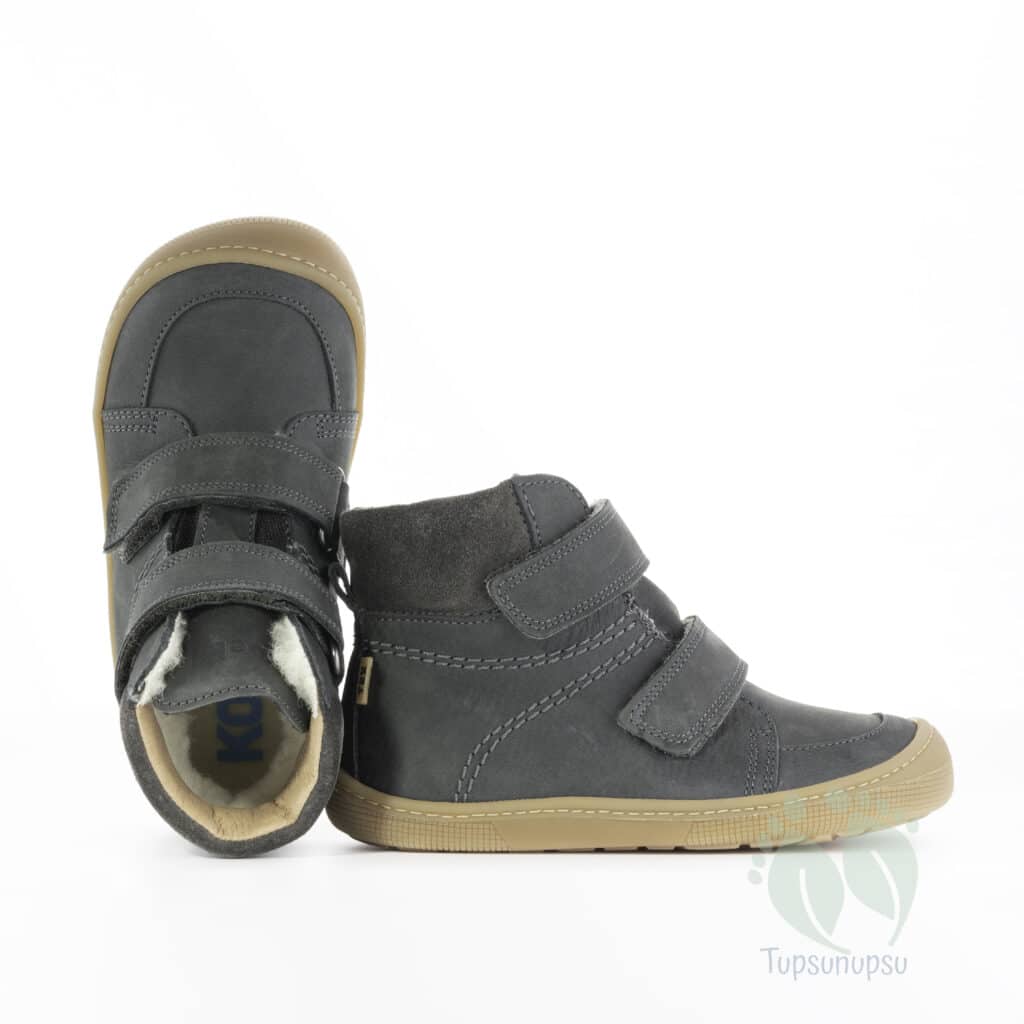 Koel4Kids Dark Hidro Tex barefoot boots for kids