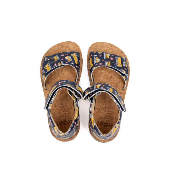 Barefoot sandaalid lastele Koel Amelia Print Tractor Blue